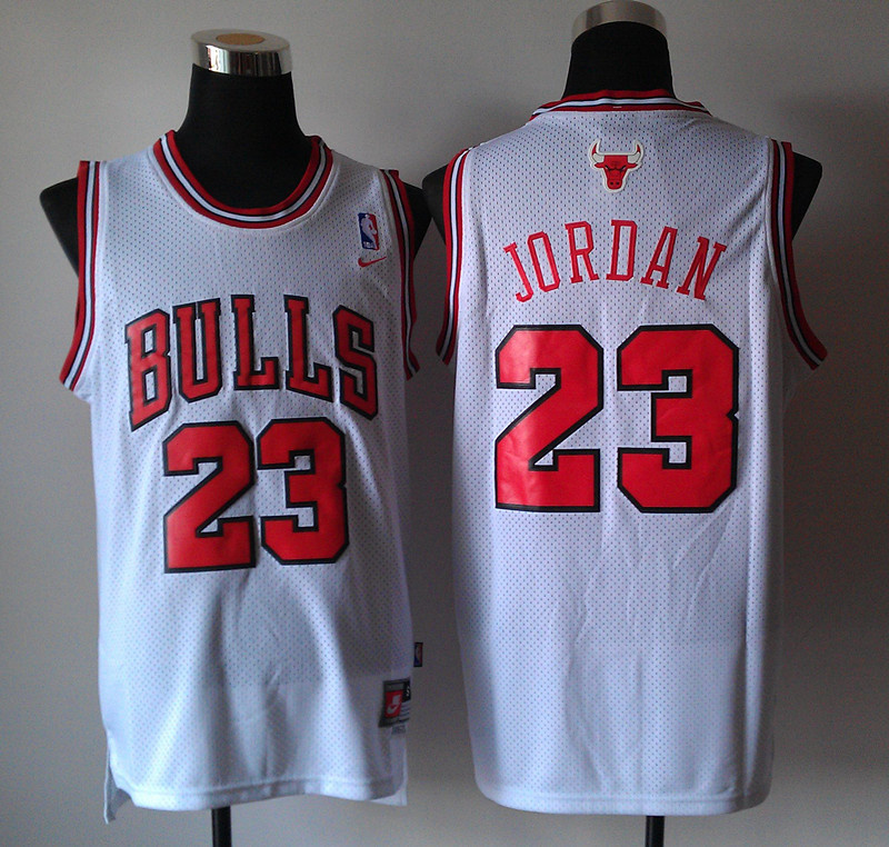 NBA Chicago Bulls 23 Michael Jordan New Revolution 30 Swingman White Jersey